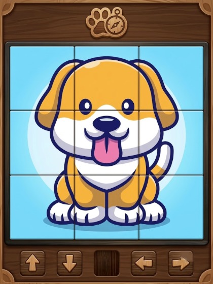 Wooden Pet Slide Puzzle